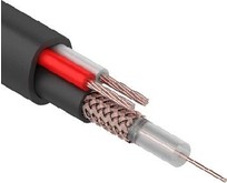 REXANT (014013) Кабель для видеонаблюдения KBKП2x0,50мм, 200м., черный OUTDOOR