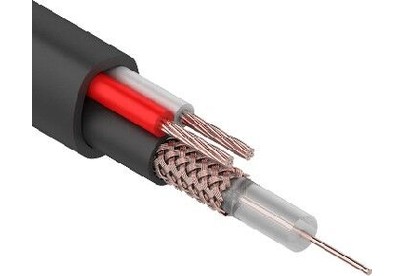 REXANT (014013) Кабель для видеонаблюдения KBKП2x0,50мм, 200м., черный OUTDOOR