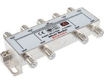 REXANT (056105) ДЕЛИТЕЛЬ ТВ Х 8 + 9ШТ. F BOX 51000 МГЦ SILVER