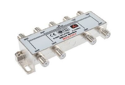 REXANT (056105) ДЕЛИТЕЛЬ ТВ Х 8 + 9ШТ. F BOX 51000 МГЦ SILVER
