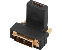 REXANT (176812) ПЕРЕХОДНИК ШТЕКЕР DVID  ГНЕЗДО HDMI, ПОВОРОТНЫЙ