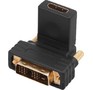 REXANT (176812) ПЕРЕХОДНИК ШТЕКЕР DVID  ГНЕЗДО HDMI, ПОВОРОТНЫЙ