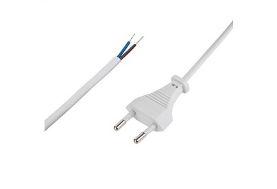 REXANT (111147) Сетевой шнур 2х0,75 мм2, 1,8 м белый