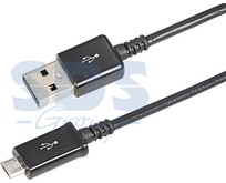 REXANT (18426820) USB кабель microUSB длинный штекер 1 м черный