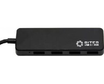 5BITES HB34C311BK 4*USB3.0 / TYPEC PLUG / BLACK