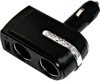 REXANT (160238) Разветвитель автоприкуривателя 2 гнезда 1хUSB (5 V 1000 mA) REXANT
