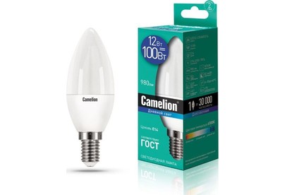 CAMELION (13691) LED12C35/865/E14/12Вт/6500К