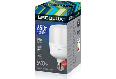 ERGOLUX (14330) LEDHW65WE406K серия PRO 65Вт/E27/E40/6500К