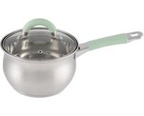 MALLONY Ковш MENTOLO, 1,9 л, из нержавеющей стали с крышкой, ручки с силиконом (103575)