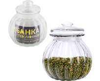 MALLONY Стеклянная банка для сыпучих продуктов с крышкой BOLLA 0,75 л (003607)