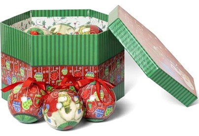 WINTER GLADE Набор ёлочных шаров папьемаше, 14 шт. 7514G219