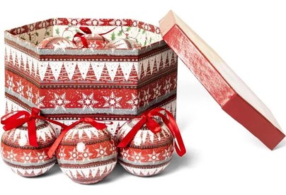 WINTER GLADE Набор ёлочных шаров папьемаше, 14 шт. 7514G227
