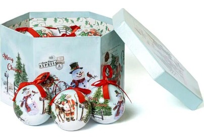 WINTER GLADE Набор ёлочных шаров папьемаше, 14 шт. 7514G273