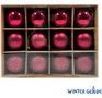 WINTER GLADE Набор ёлочных шаров пластик, 6 см, 12 шт, красный микс, 6012G003