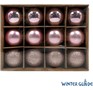 WINTER GLADE Набор ёлочных шаров пластик, 6 см, 12 шт, розовый микс, 6012G006