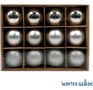 WINTER GLADE Набор ёлочных шаров пластик, 6 см, 12 шт, серебряный микс, 6012G002