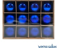 WINTER GLADE Набор ёлочных шаров пластик, 6 см, 12 шт, синий микс, 6012G004