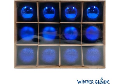 WINTER GLADE Набор ёлочных шаров пластик, 6 см, 12 шт, синий микс, 6012G004