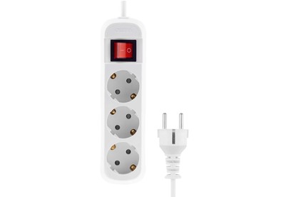 CADENA 3 гн MID 3м сз ПВС 3*0,75 6А белый с кнопкой