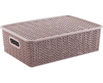 VIOLET Вязь 7,5л с крышкой розовый нюд 532111