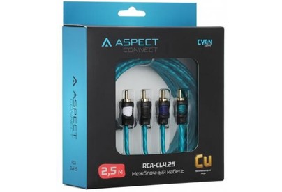 ASPECT RCACL4.25, Cyan Line, витая пара, OFC, 1 экран, 4RCA4RCA, 2.5м