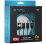 ASPECT RCACL4.25, Cyan Line, витая пара, OFC, 1 экран, 4RCA4RCA, 2.5м