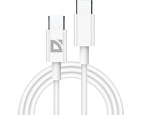 DEFENDER (87507) USB кабель F182 TypeCTypeC 1м, 30 Вт, PD,TPE,белый