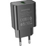 BOROFONE (6974443388541) BA72A Spring 1USB QC3.0 черный