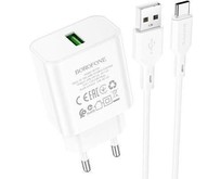 BOROFONE (6974443388596) BA72Aa White СЗУ 1USB 3.0A QC3.0 18W быстрая зарядка