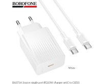 BOROFONE (6941991122743) BAS73Aaa 1TypeC 3.0A PD20W для TypeC TypeC White