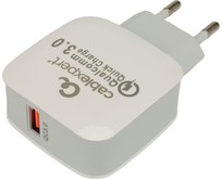 CABLEXPERT (21074) MP3APC40, QC3.0, 1 порт USB, белый, пакет